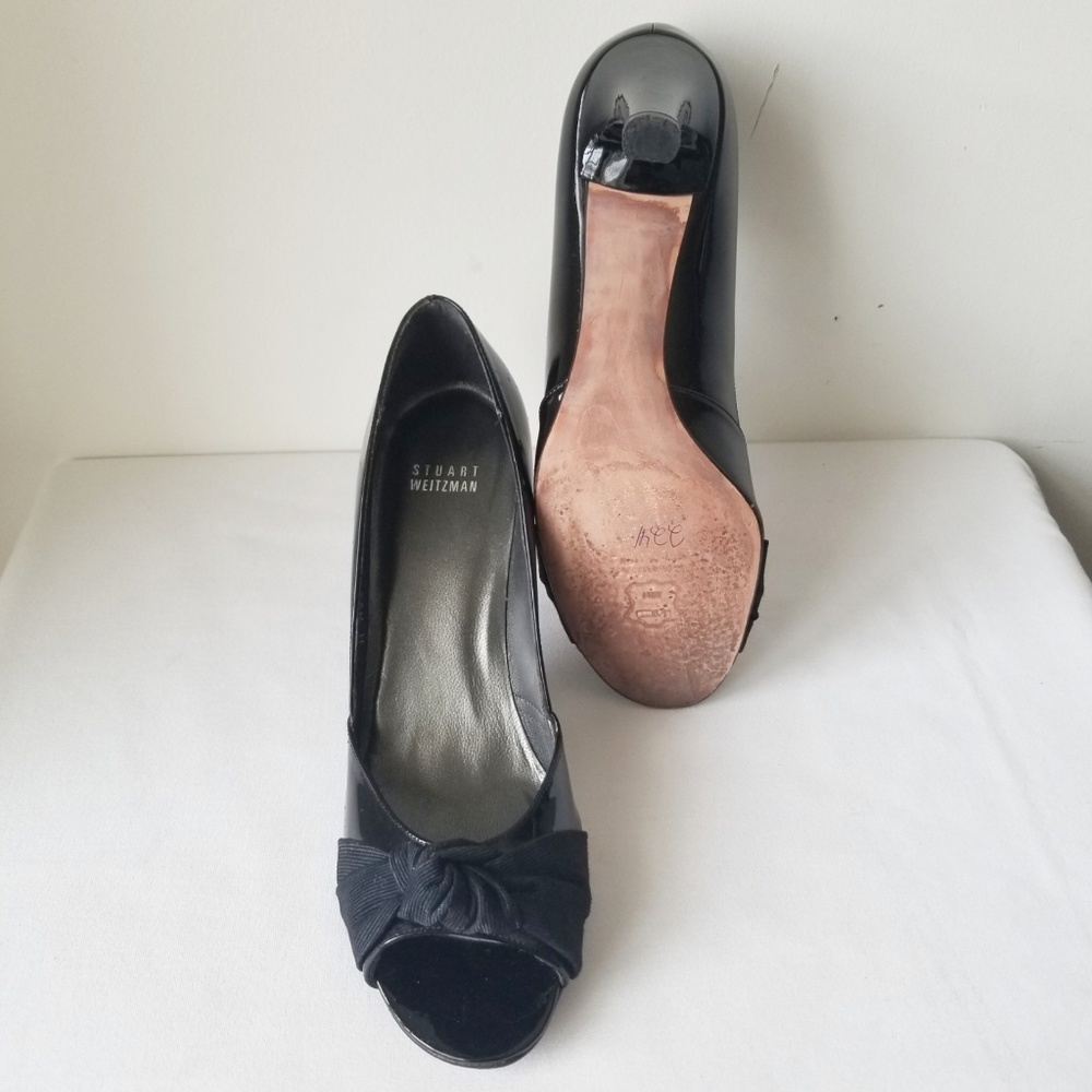 Stuart Weitzman Knotted D'orsay Open-Toe Heels - image 6